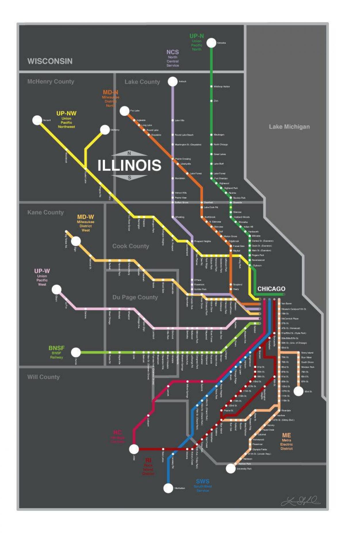 metrdir xəritə Chicago