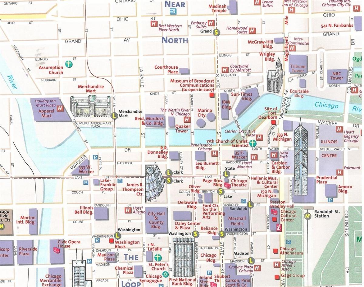 turizm xəritəsi Chicago