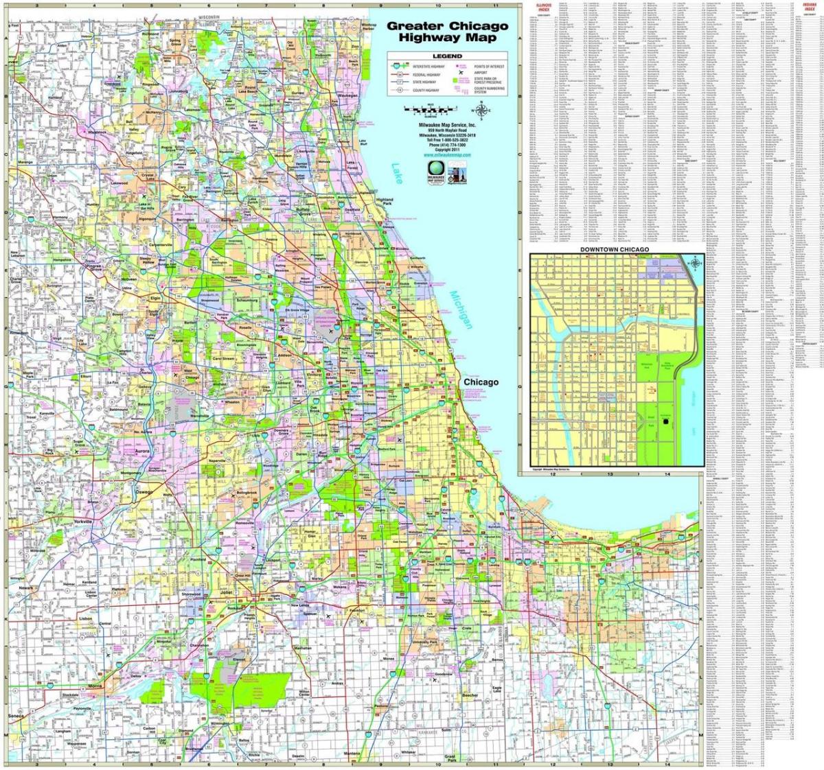 kart avtomobil yollarının Chicago