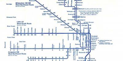 Kart mavi line Chicago