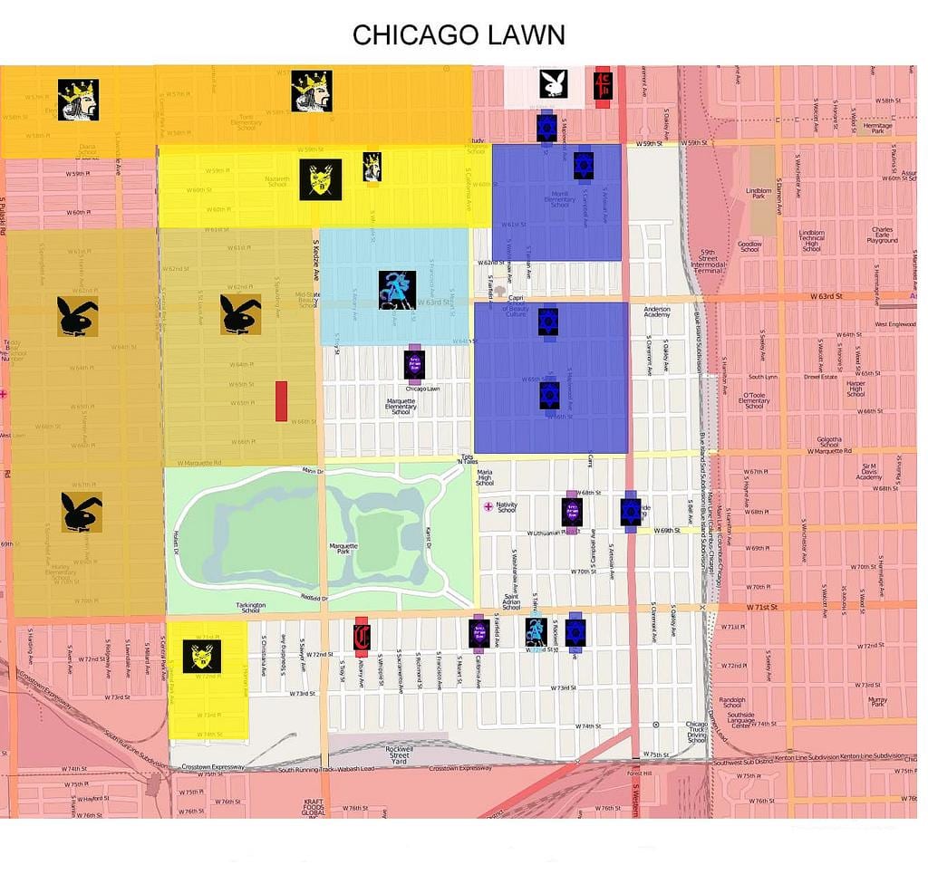 dəstənin xəritə Chicago