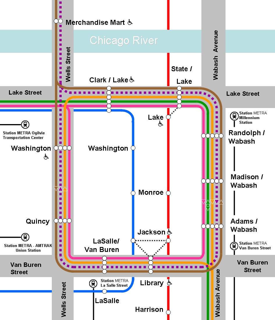 narıncı line xəritədə Chicago