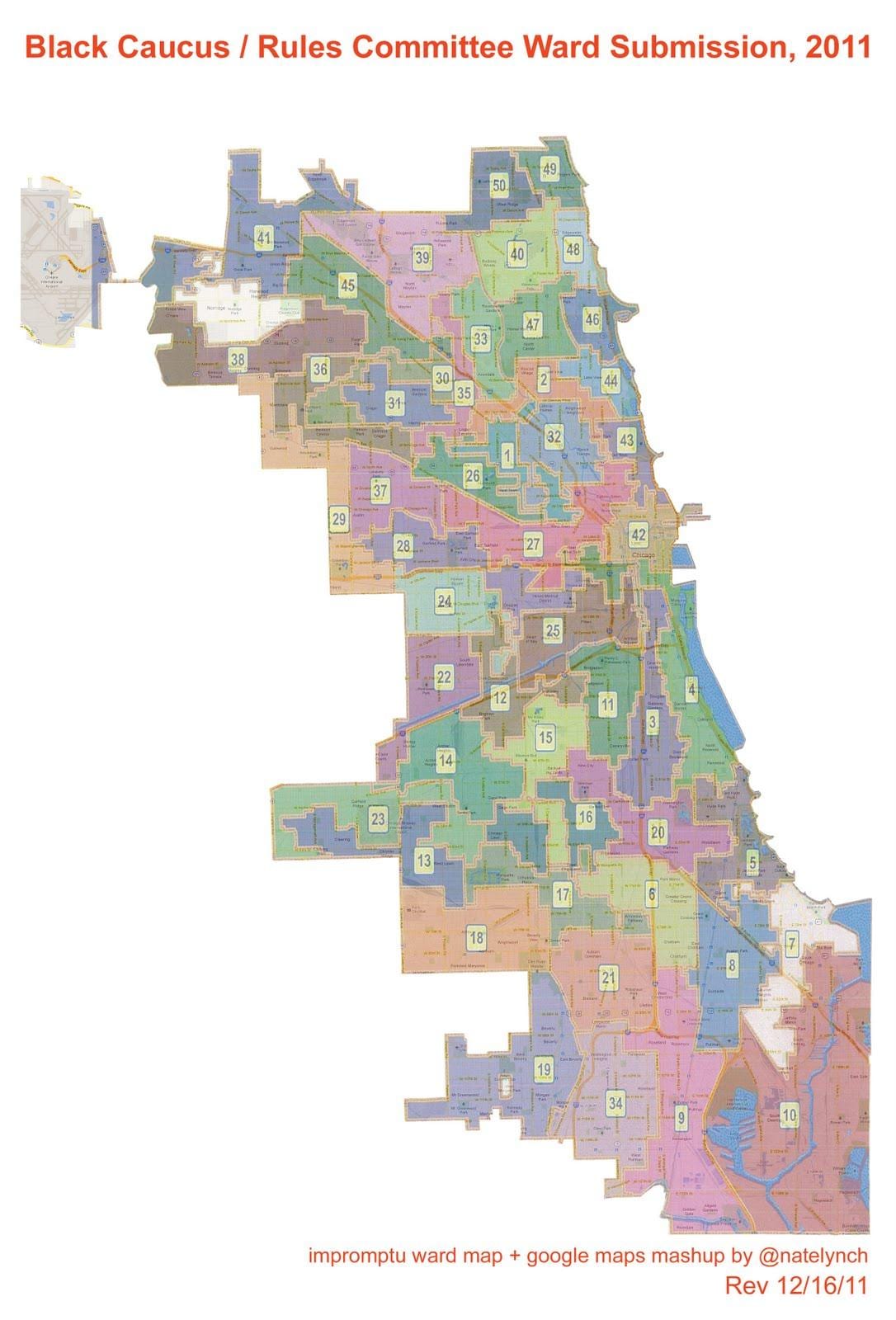 Chicago Ward xəritə