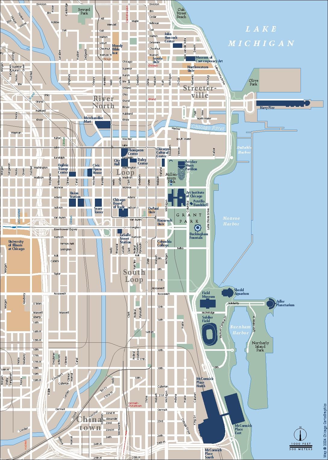 yol xəritəsi Chicago