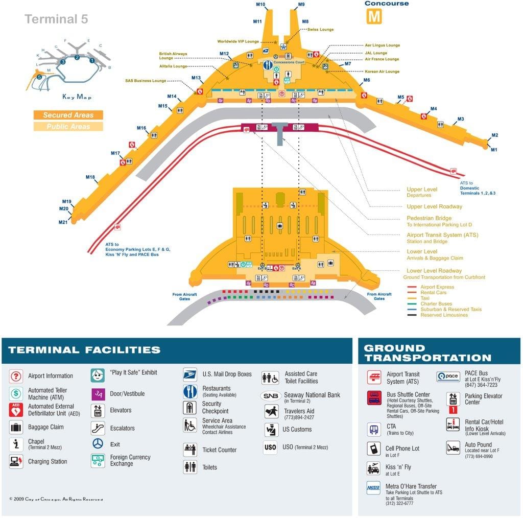 kart veb og terminal 5 xəritədə Chicago
