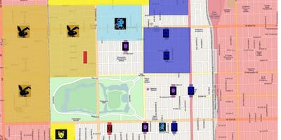 Dəstənin xəritə Chicago