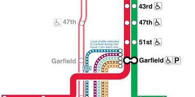 Çikaqo cta red line xəritədə