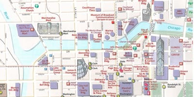 Turizm xəritəsi Chicago