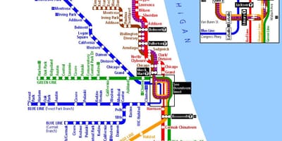 Metro Çikaqoda xəritə