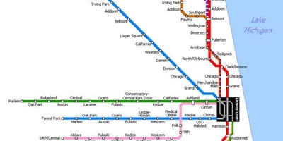 Metro Çikaqo metro xəritəsi